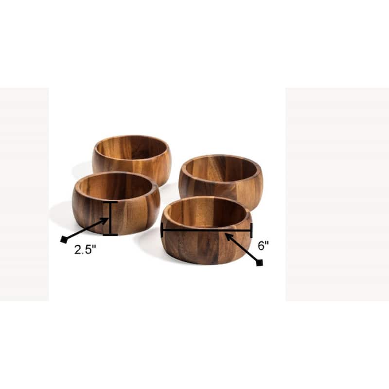 Individual Salad Bowls - Set of 4 - 6 x 6
