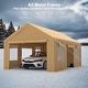 preview thumbnail 16 of 42, Heavy Duty Carport with Roll-Up Sidewall and Ventilated Windows with Removable Sidewalls