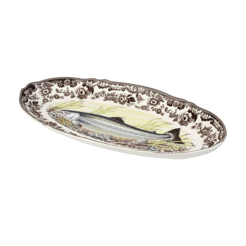 Spode Woodland Fish Platter - King Salmon - 18.5 Inch
