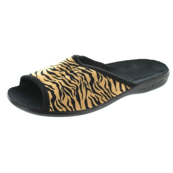 Sc Home Collection Womens Open Toe Animal Print Slippers