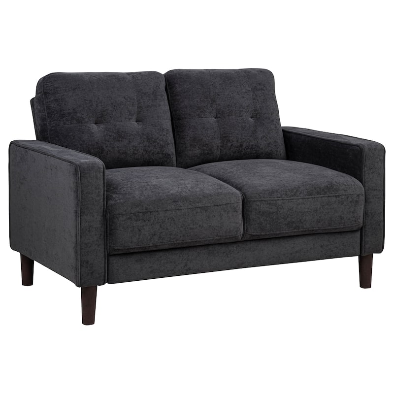 Bowen II Fabric Upholstered Track Arm Loveseat - Steel Grey