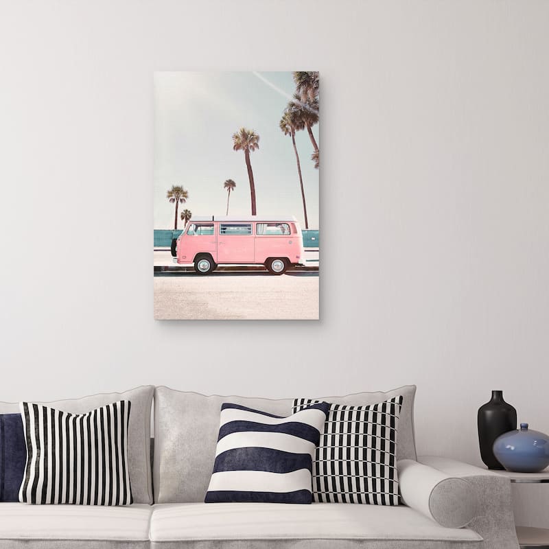 Pink Van by Sisi and Seb Canvas Art Print