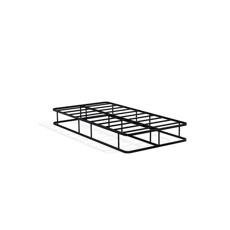Twin Bed Frame Metal - Sturdy Black Bed Frame with Headboard & Footboard - Modern Bedroom Furniture