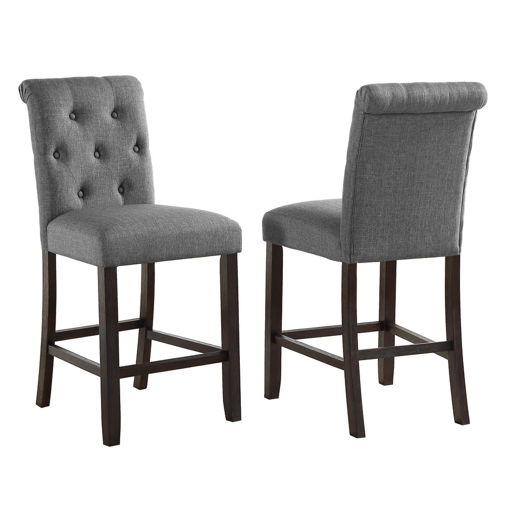 Copper Grove Solitude Tufted Armless Counter Height Dining Chairs (Set of 2)