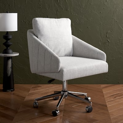 SAFAVIEH Couture Anni Adjustable Desk Chair - 25 In W x 26 In D x 32-37 In H - 25Wx26Dx37H