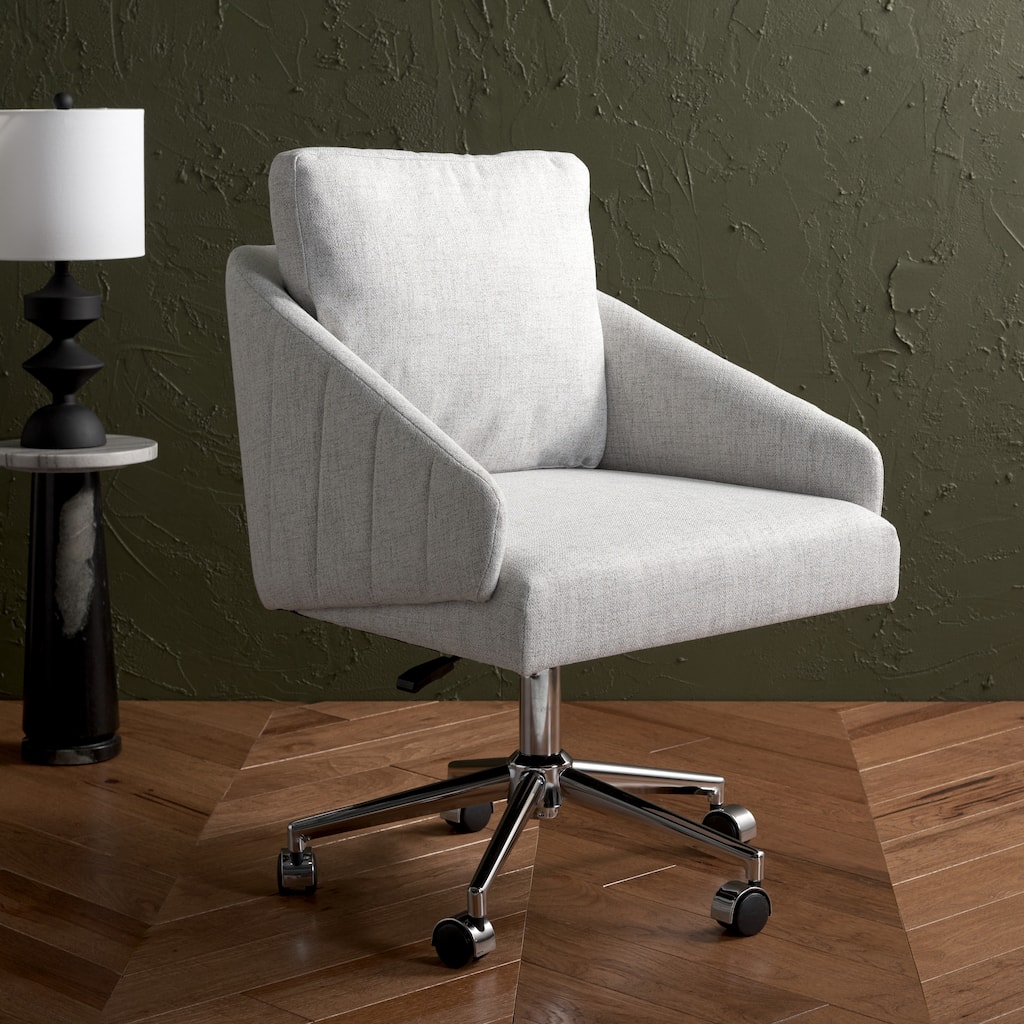 SAFAVIEH Couture Anni Adjustable Desk Chair - 25 In W x 26 In D x 32-37 In H - 25Wx26Dx37H