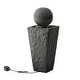 preview thumbnail 30 of 39, Glitzhome 31.75"H Polyresin Sphere Pedestal Outdoor Fountain With Pebbles Pump LED Light