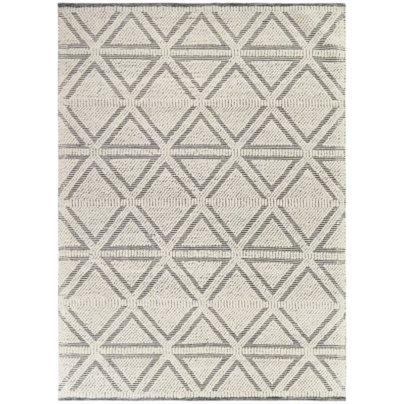 Susana Modern Geometric Area Rug - 5'3" x 7' - Cream - Rectangle