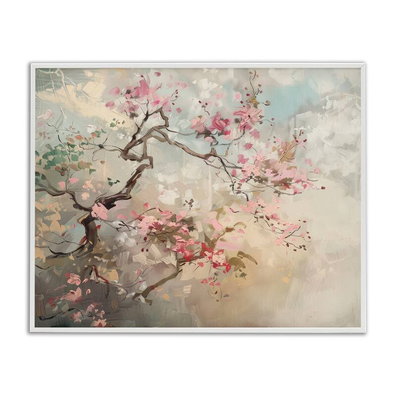 Stupell Wild Cherry Blossoms Tree Framed Giclee Art Design By Arlington Prints - 20 x 16 - White
