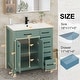 preview thumbnail 48 of 143, Modern Bathroom Vanity with Sink & Faucet Storage Cabinet Set