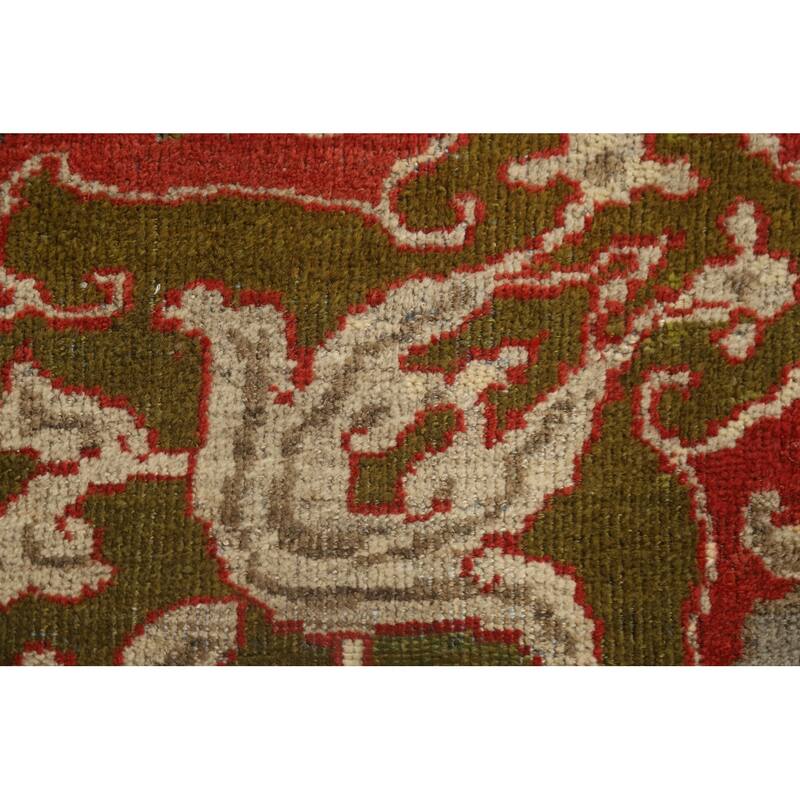 Hand Knotted Oriental 100% Wool Carpet Traditional Floral Red Sultanabad Area Rug - 16' 10'' X 12' 5''