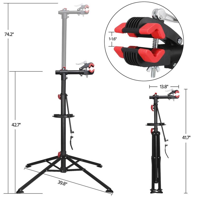 Yaheetech Bike Repair Stand with Multiple Quick Release Telescopic Arm