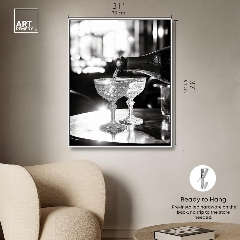 Sparkling in Monochrome I Canvas by Art Remedy
