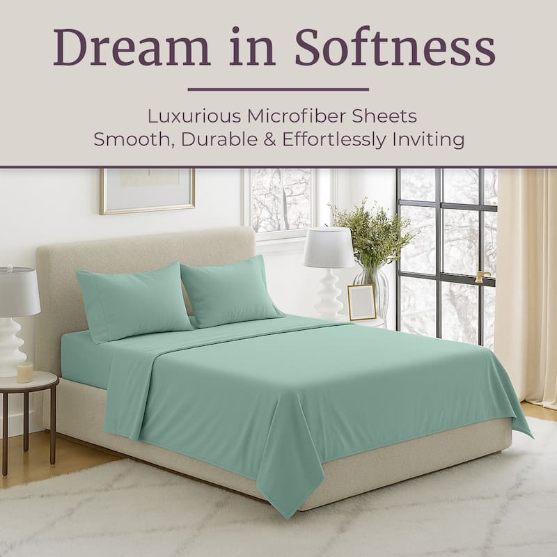 Wrinkle Resistant Brushed Microfiber Sheet Set by Windsor Home
