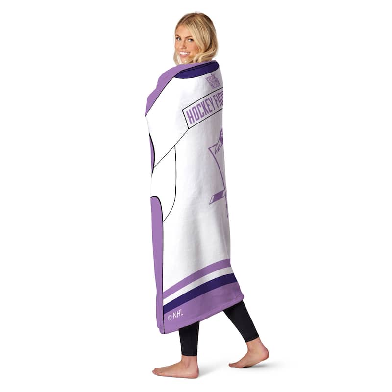 NHL Hockey Fights Cancer Jersey Penguins Silk Touch Throw