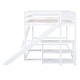 preview thumbnail 27 of 28, Minimalist Design Full over Full Wooden Bunk Bed with Slide,Built-In Sloping Ladder and Storage Shelves