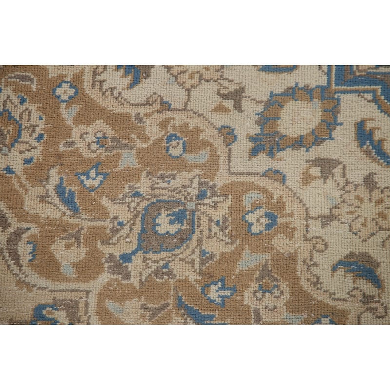 Traditional Kashan Persian Vintage Area Rug Hand-knotted Wool Carpet - 9'7" x 12'6"