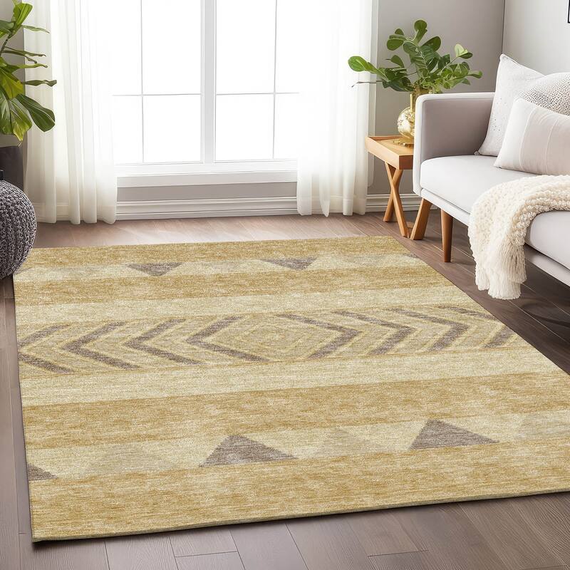 Premium Washable Super Soft Southwest Ombre Mayfield Rug - Gold - 2'6" x 3'10"