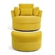 preview thumbnail 39 of 198, 41" W Oversized Accent Barrel Swivel Chair with Moon Storage Ottoman