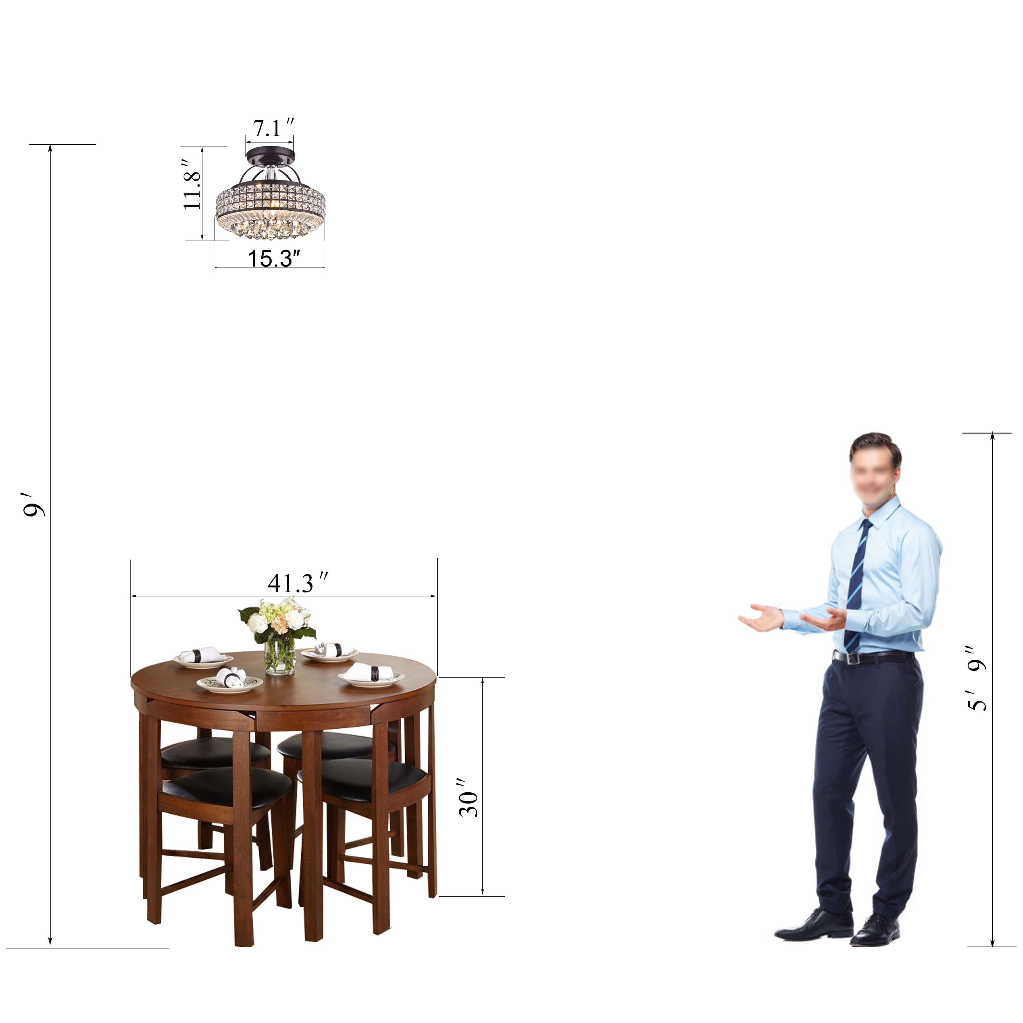 Shop Jolie Antique Black Drum Shade Crystal Semi Flush Mount Chandelier On Sale Overstock 10702084