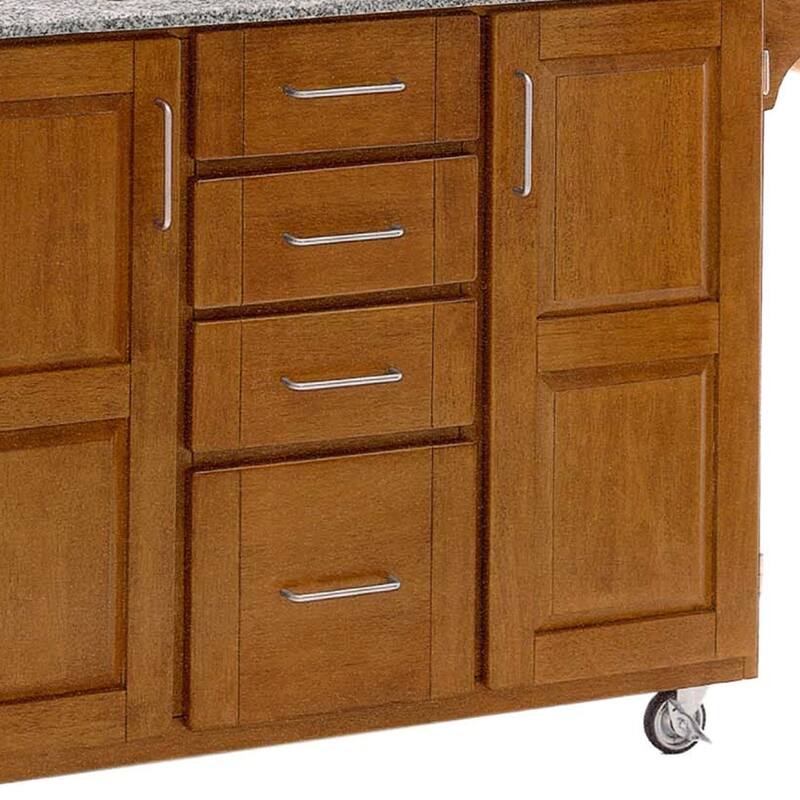 Homestyles Create-A-Cart Brown Wood Kitchen Cart - 48" x 18" x 36"
