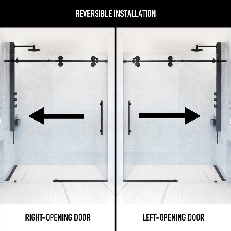 VIGO Elan Frameless Sliding Shower Door