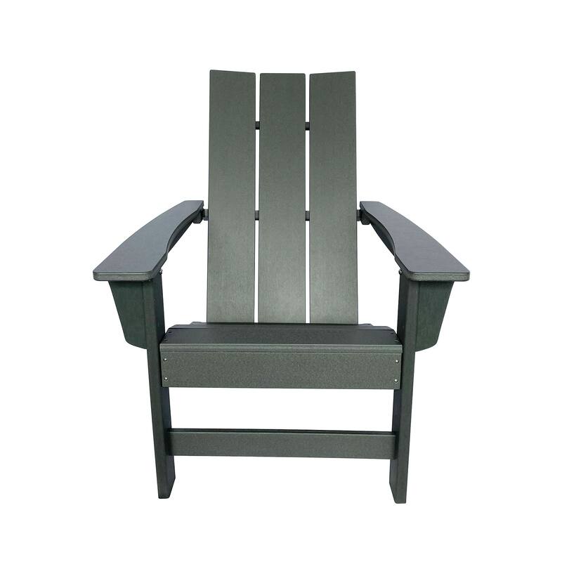 Hampton All Weather Poly Lumber Outdoor Modern Adirondack Chair and Table Set