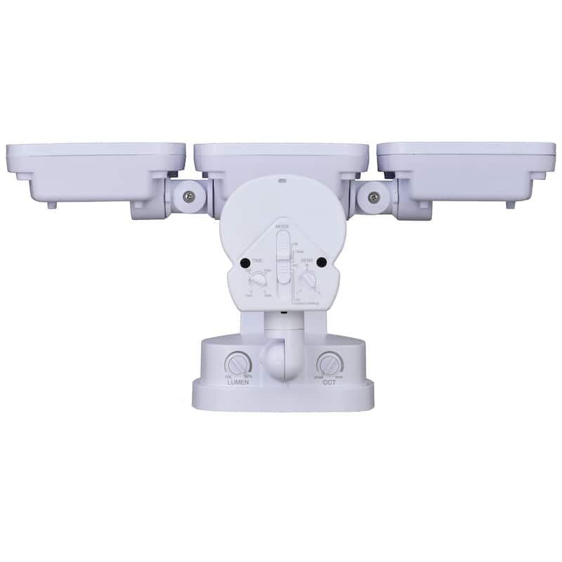 Integrated LED Motion Sensor Dusk to Dawn 3-Head Outdoor Security Flood Light - 240 Degree - 85 Ft.