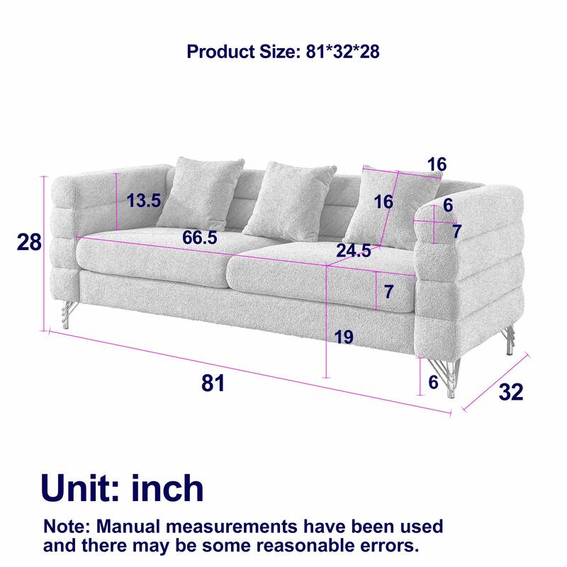 Comfort Fabric Sectional Sofa - Deep Seating Sectional Sofa