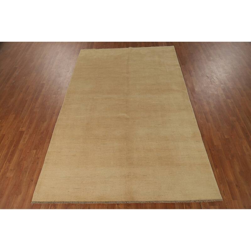 Gabbeh Modern Area Rug Hand-Knotted Wool Carpet - 6'2"x 9'8"