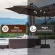 preview thumbnail 33 of 64, Ainfox 10 ft. Patio Offset Solar LED Umbrellas Cantilever Outside Umbrellas with Base