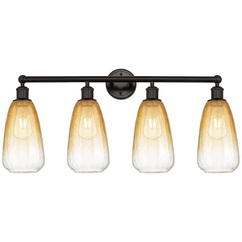 Innovations Lighting 616-4W-16-33 Brookhaven Almond Vanity Brookhaven - Oil Rubbed Bronze / Amber