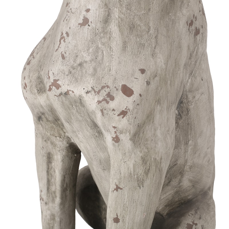 Gomer Outdoor Cast Stone Outdoor Dog Garden Statue by Christopher Knight Home