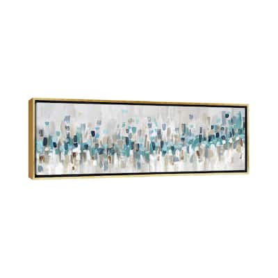 iCanvas "Blue Staccato" by Katrina Craven Framed Canvas Print