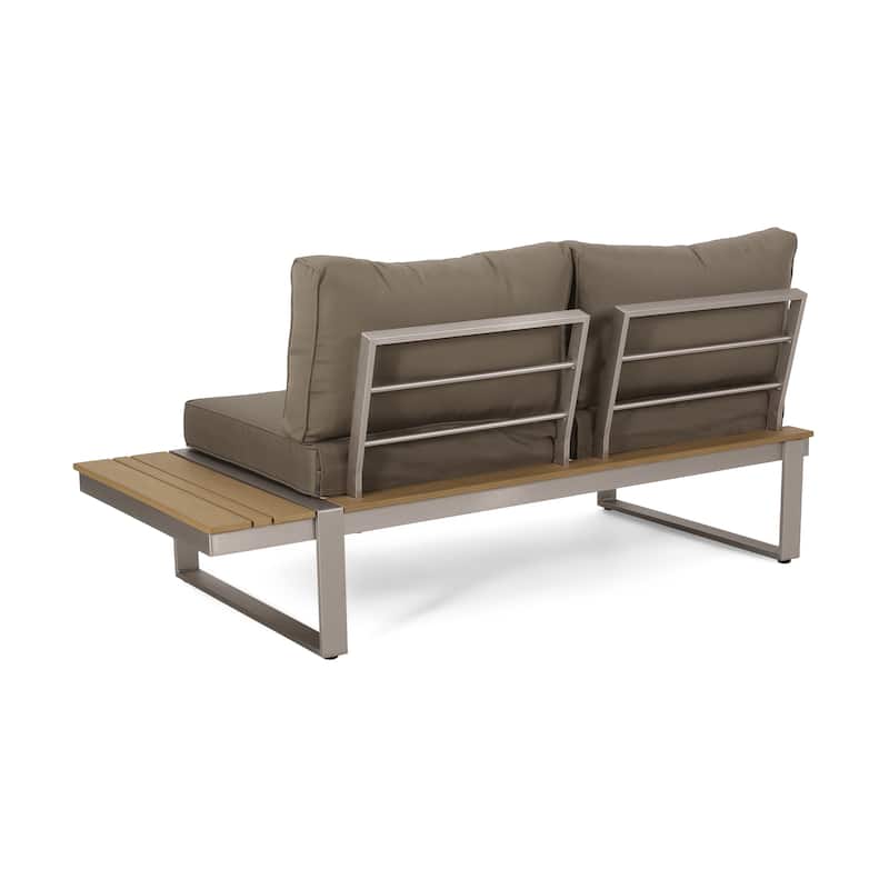 Roomfitters 5-Seater Outdoor Sofa Set, Weather-Resistant Cushioned Patio Seating, Modern Metal Frame