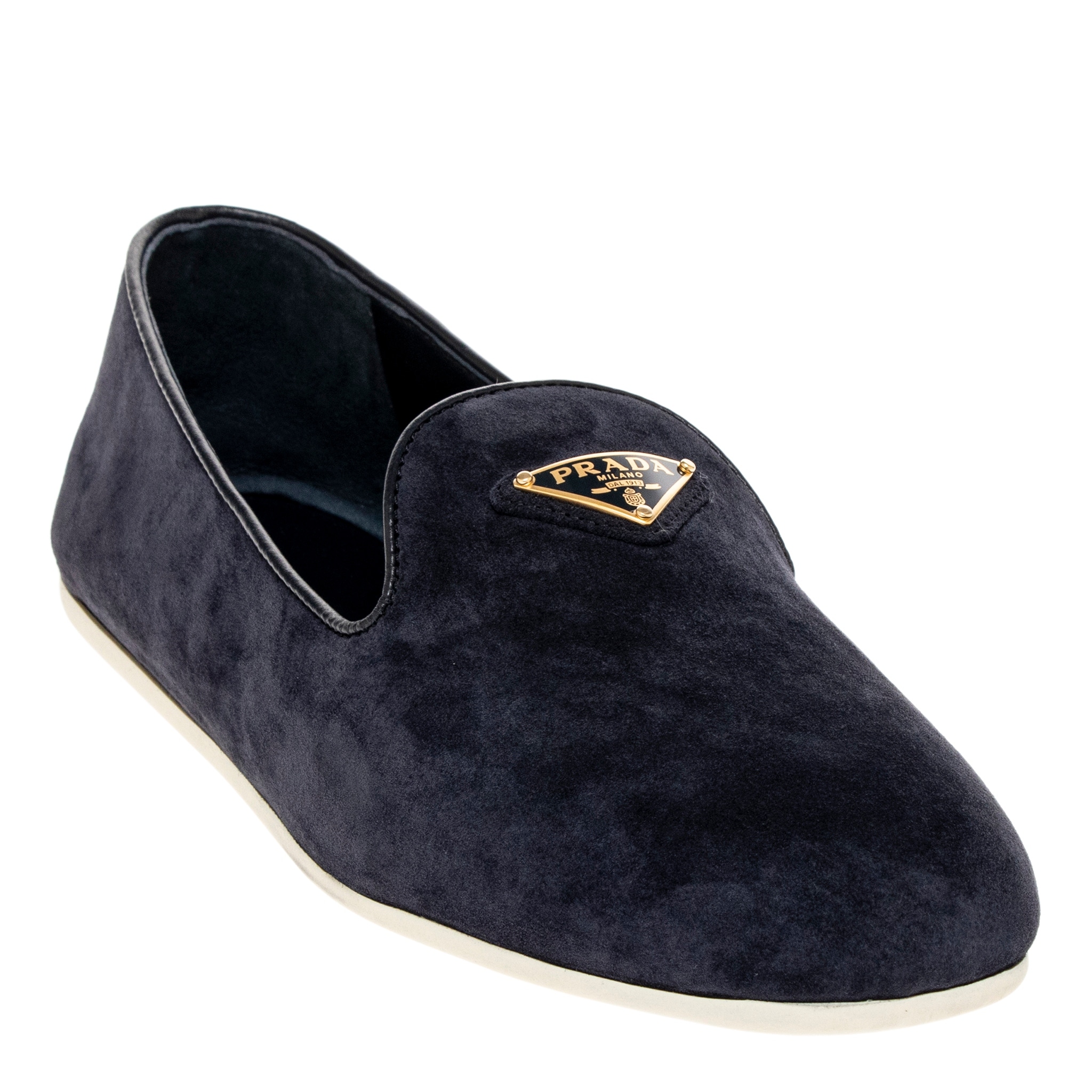 Prada Blue Velvet Men\'s Shoes Velvet flats Prada Blue size 40 IT in Velvet - 42313634 main image 3