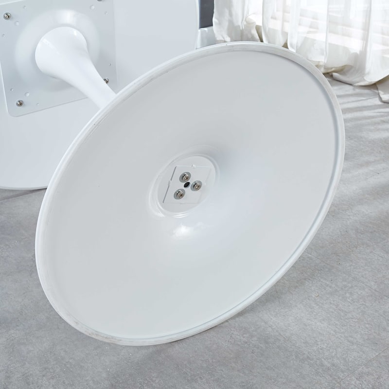 31.5"Black Tulip Table Mid-century Dining Table for 2-4 people With Round Mdf Table Top, Pedestal Dining Table