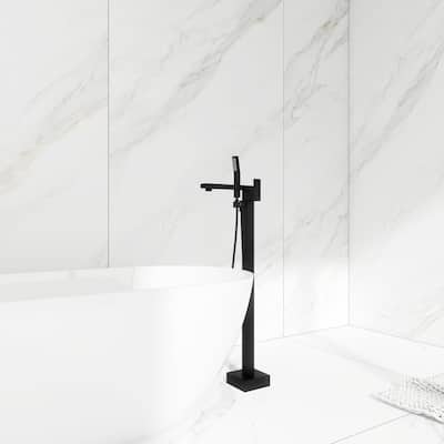 Freestanding Tub Shower Claw Foot Faucet with Handheld Spout - 10"37"