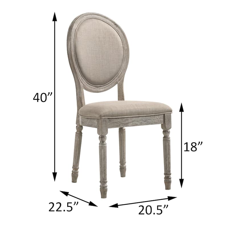 Tan and Salvaged Light Oak Side Chairs (Set of 2)