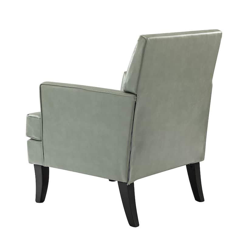 Nileus Modern Classic Polyester Accent Chair with Solid Wooden Legs Set of 2 by HULALA HOME