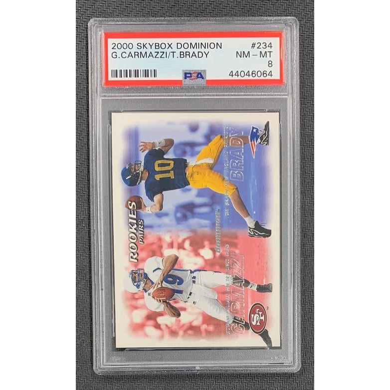 Tom Brady 2000 Skybox Dominion Football Rookie Card #234 Graded PSA 8 - 8' x 11'