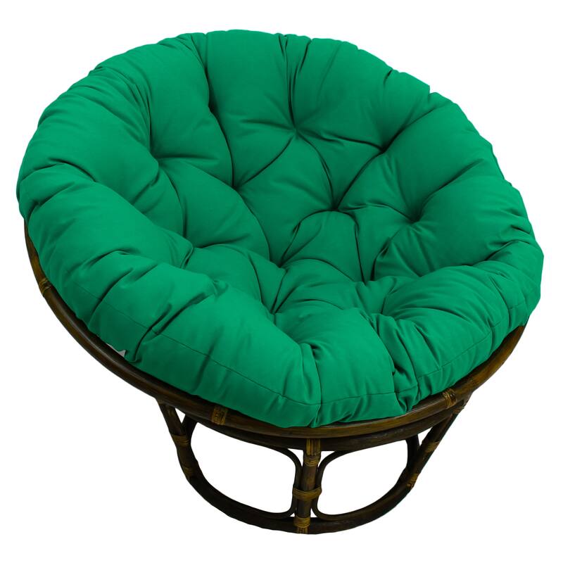 52-inch Solid Twill Papasan Cushion (Cushion Only) - Emerald