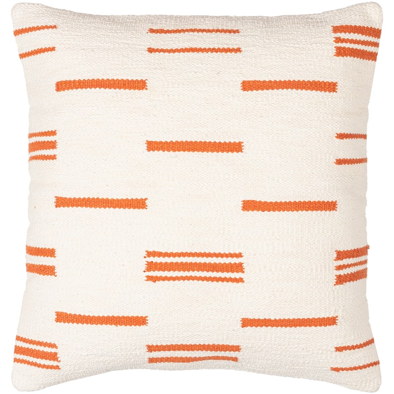 Rhian Broken Stripe Cotton Throw Pillow