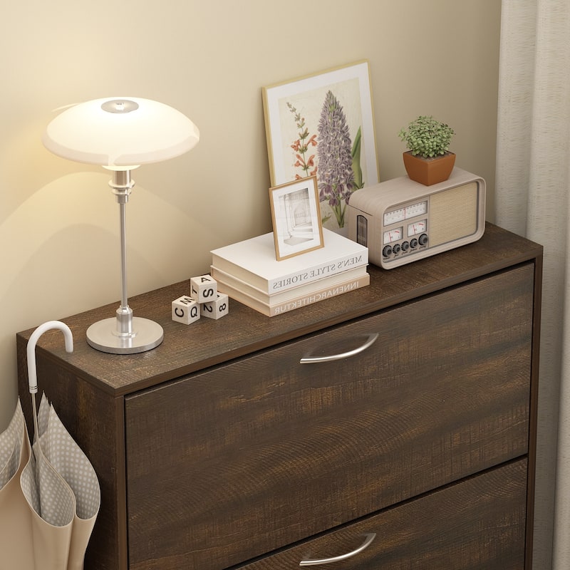 Home Modern 3 Drawer Shoe Cabinet 3-Tier Shoe Rack Storage Organizer