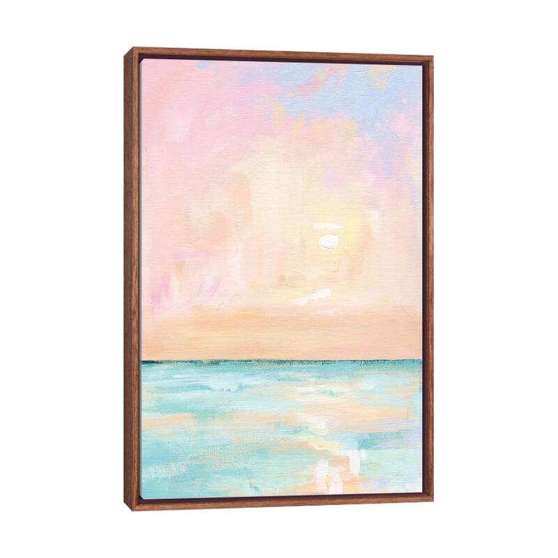"Pastel Florida Sunset" by April Moffatt Framed - 40x26 - Walnut