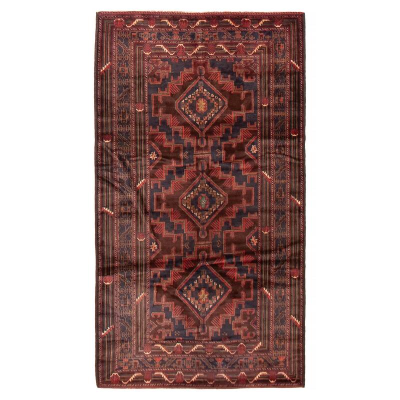 Teimani Brown Rug 3'10" x 6'10" - 3'10 x 6'10 - Dark Brown - 3'10 x 6'10