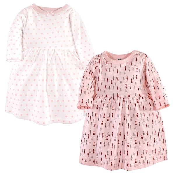 Hudson Baby Infant and Baby Girl Cotton Long-Sleeve Dresses 2pk, Winter  Forest Long-Sleeve - Bed Bath & Beyond - 42843073
