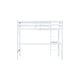 preview thumbnail 40 of 52, Twin Size High Loft Bed with Desk Underneath, Rubberwood Frame, Safety Guardrail and Ladder for Teens, Kids, Dorm or Bedroom