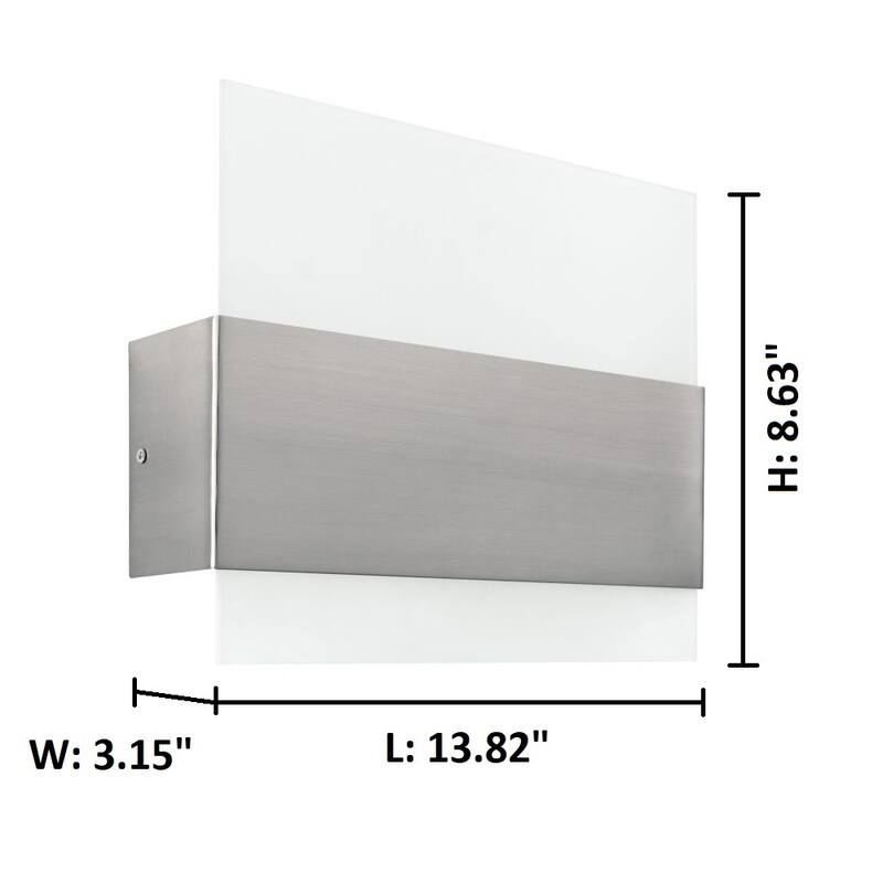 Porch & Den Miles Matte Nickel LED Wall Lightw with Satin Glass