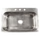 preview thumbnail 3 of 2, Sinkology Angelico Crafted Stainless Steel 33" Single Bowl Drop-In Kitchen Sink with 3 Holes